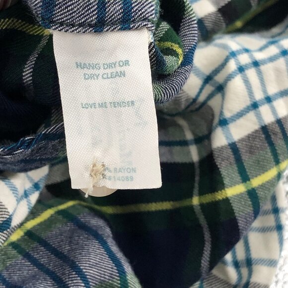 Marine Layer Green Plaid Long Sleeve Shirt Dress | Size M - Picture 3 of 5